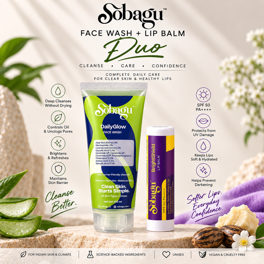 Sobagu Lip Balm + Face Wash Dual Combo
