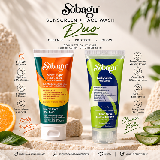 Sobagu Sunscreen + Face Wash Dual Combo